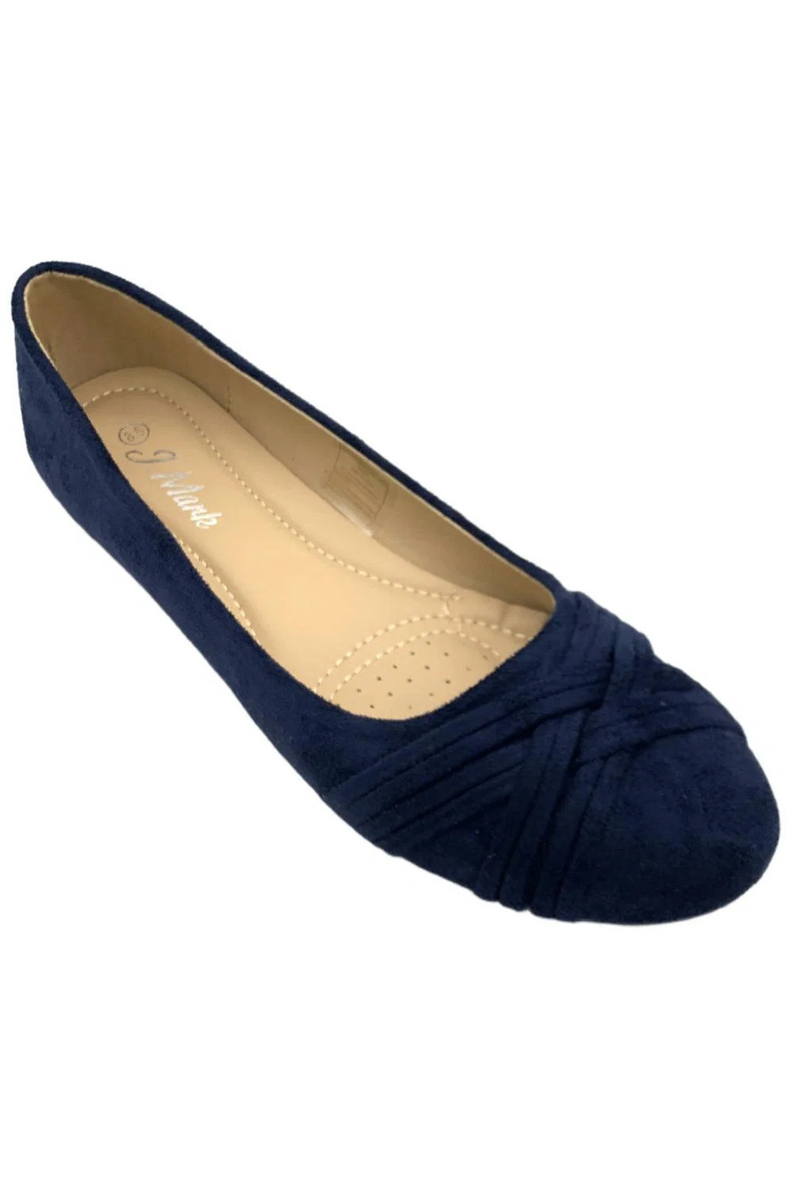 J. Mark Women's Weave Cheery Flat Navy - Medium